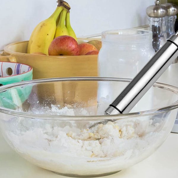 Manual Non-Stick Steel Flour Cream Mixer Beater | Dough Whisk Mixer for Baking, Mixing & Blending