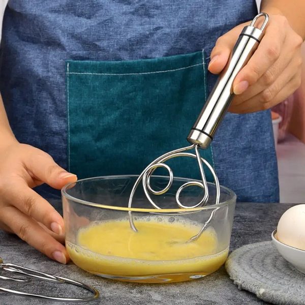 Manual Non-Stick Steel Flour Cream Mixer Beater | Dough Whisk Mixer for Baking, Mixing & Blending