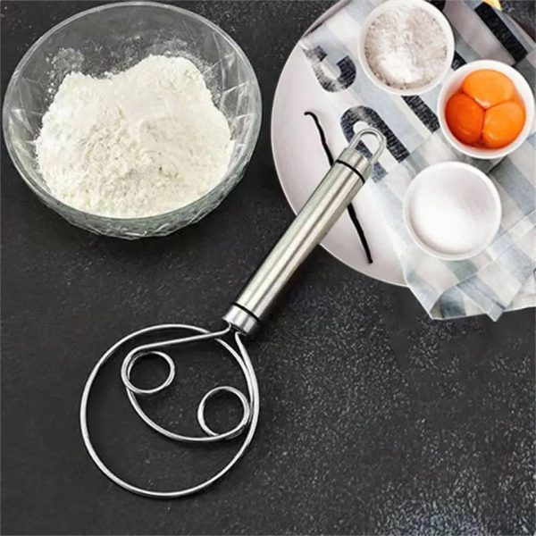 Manual Non-Stick Steel Flour Cream Mixer Beater | Dough Whisk Mixer for Baking, Mixing & Blending