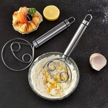 Manual Non-Stick Steel Flour Cream Mixer Beater | Dough Whisk Mixer for Baking, Mixing & Blending
