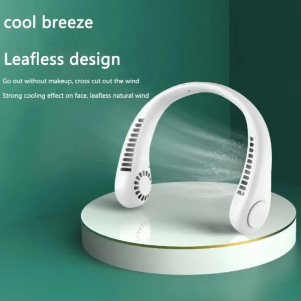 Vaneless Hanging Neck Fan – Portable & Rechargeable (Random Color) Premium Quality